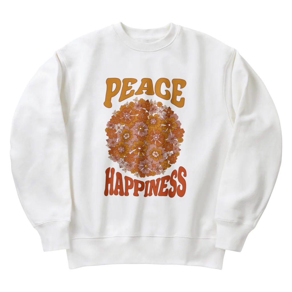 NatureDesignStoreのフラワーチルドレン 平和と幸福 Heavyweight Crew Neck Sweatshirt