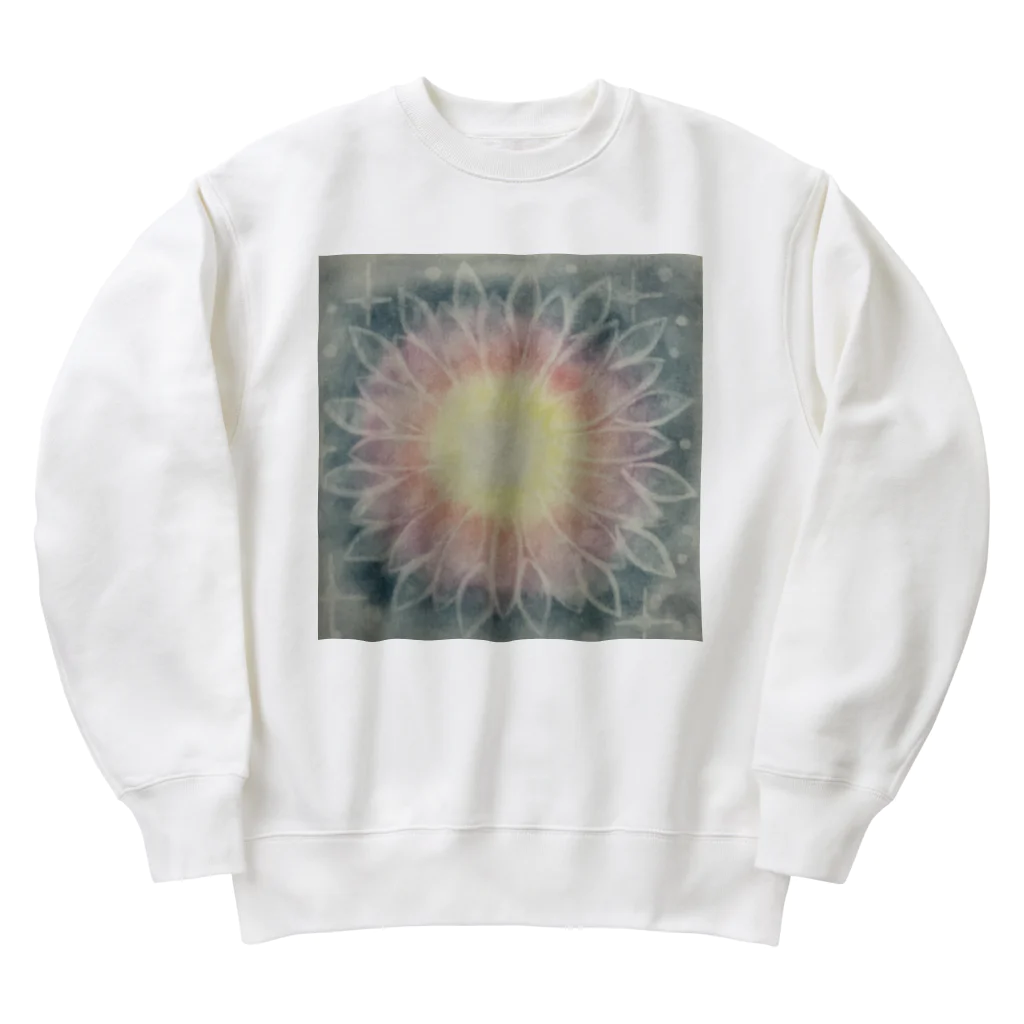 光のパステルアート　Hisaの光のパステルアート　涼しい光 Heavyweight Crew Neck Sweatshirt