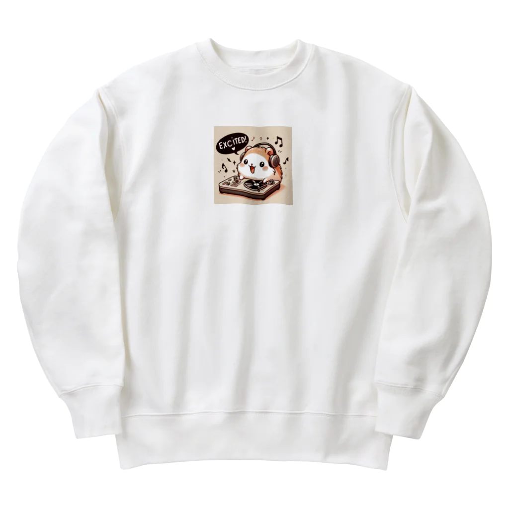 まんじゅ王国のハムスターがDJブースでスピン！ Heavyweight Crew Neck Sweatshirt