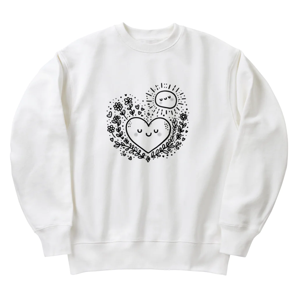 dragon2024のゆるいハート Heavyweight Crew Neck Sweatshirt