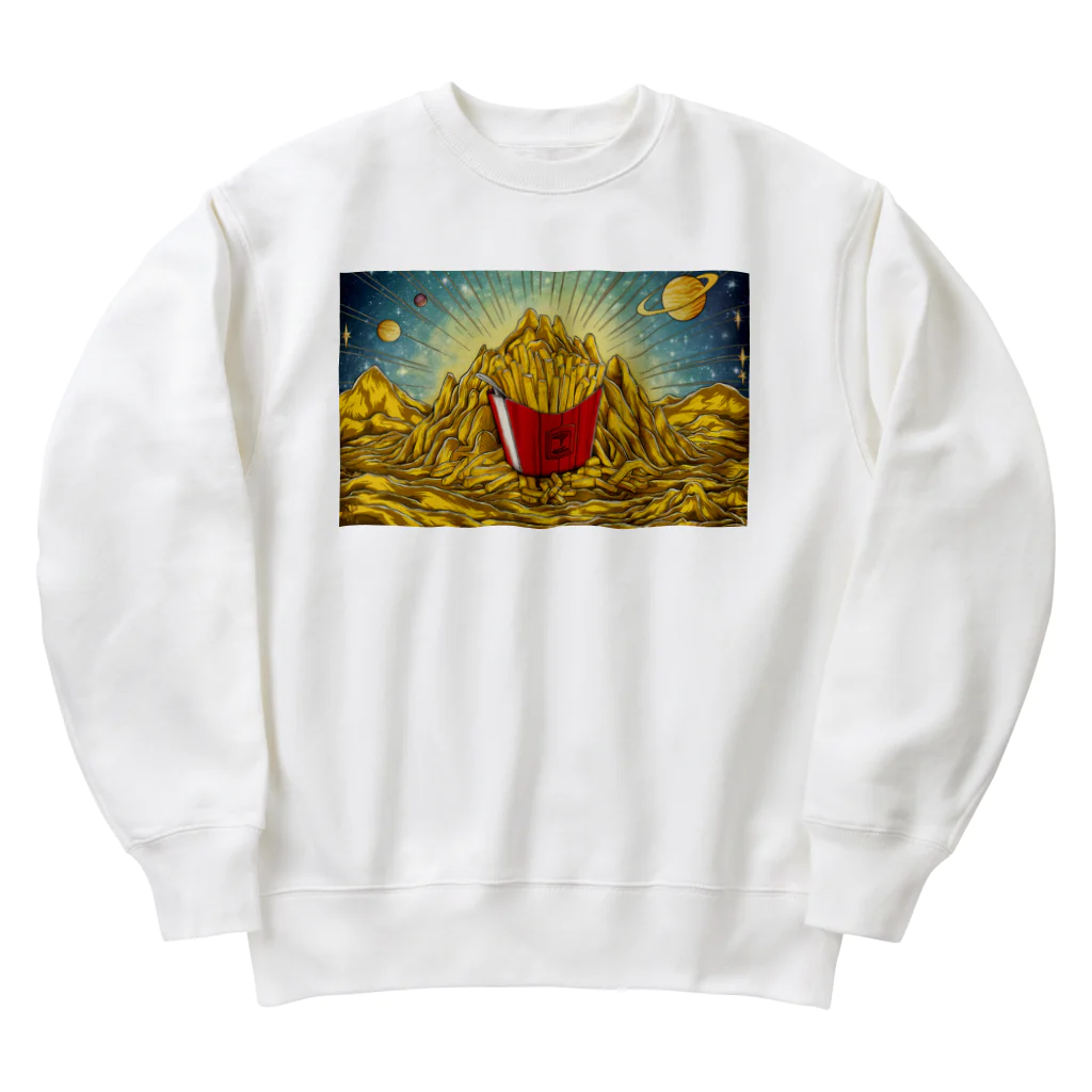 JoyfulMomentsCraftsの黄金とポテト ー Golden and Potato ー Heavyweight Crew Neck Sweatshirt