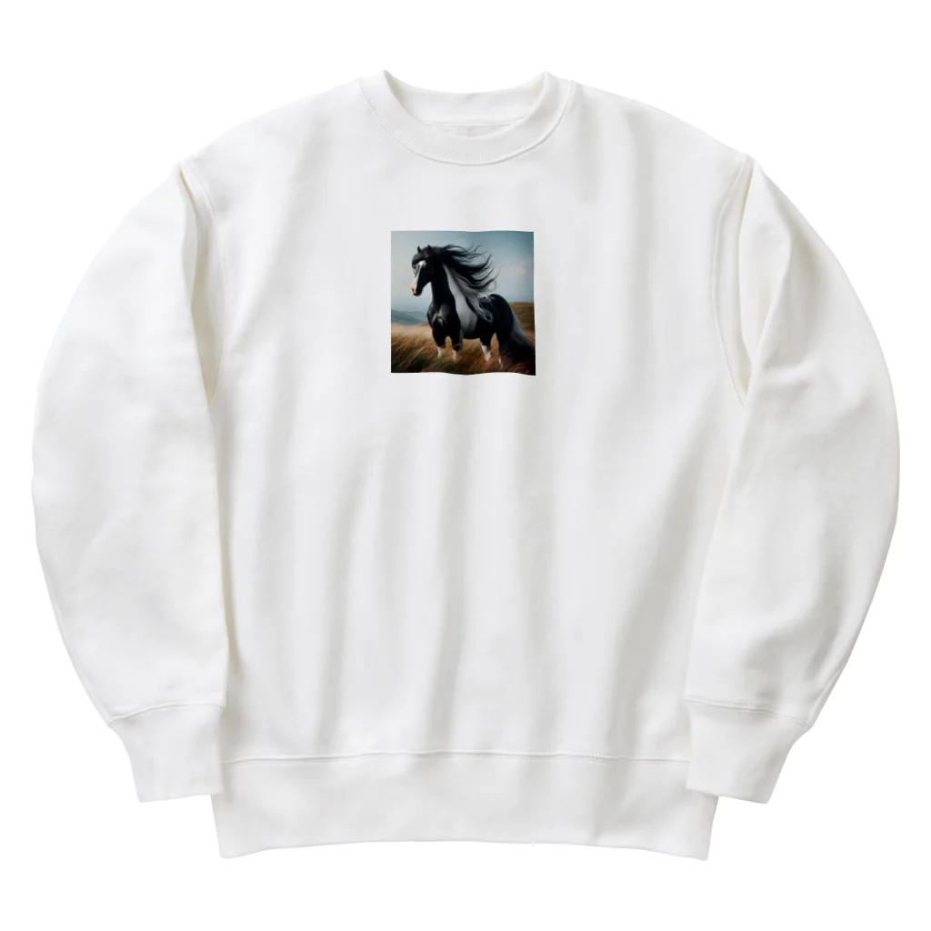 k8646の過酷な環境で育った馬 Heavyweight Crew Neck Sweatshirt