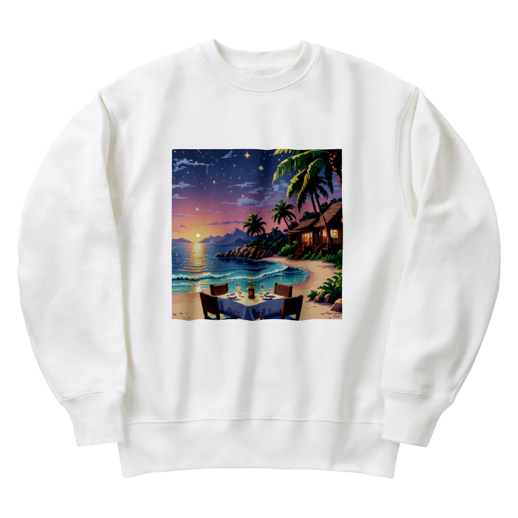 Paradise ExploreのMoonlit Palm Haven Heavyweight Crew Neck Sweatshirt