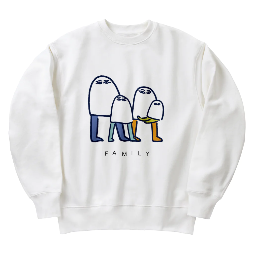 chika_shirakawaの謎のメジェド様ファミリー Heavyweight Crew Neck Sweatshirt