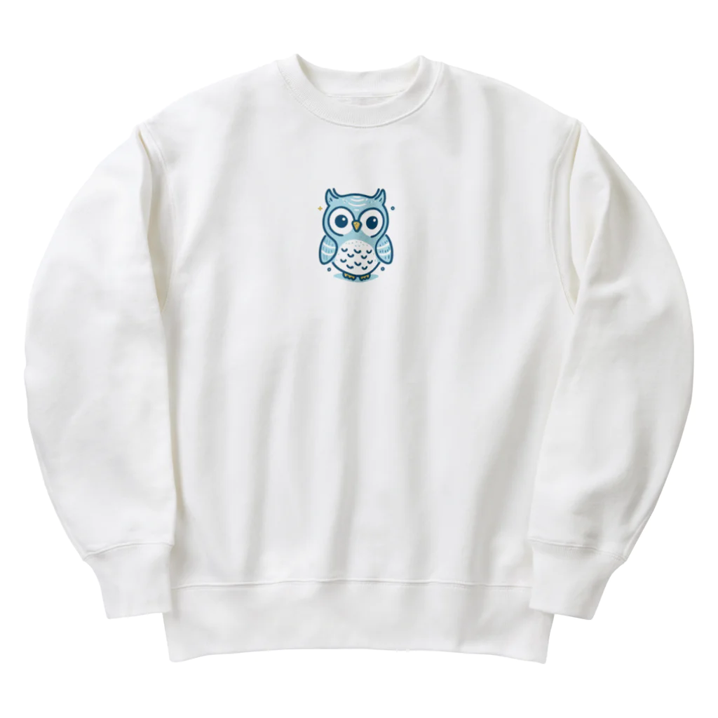 strawberry168の可愛いフクロウのキャラクターグッズです Heavyweight Crew Neck Sweatshirt