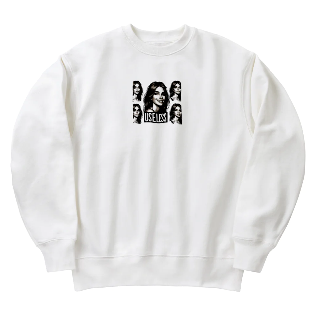 ボンブ映像社の笑顔で役立たず言う美女２ Heavyweight Crew Neck Sweatshirt