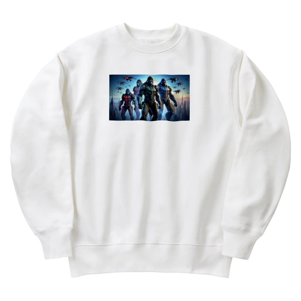 Animal_hero-457_AsukaYamamotoの立派なゴリラ Heavyweight Crew Neck Sweatshirt