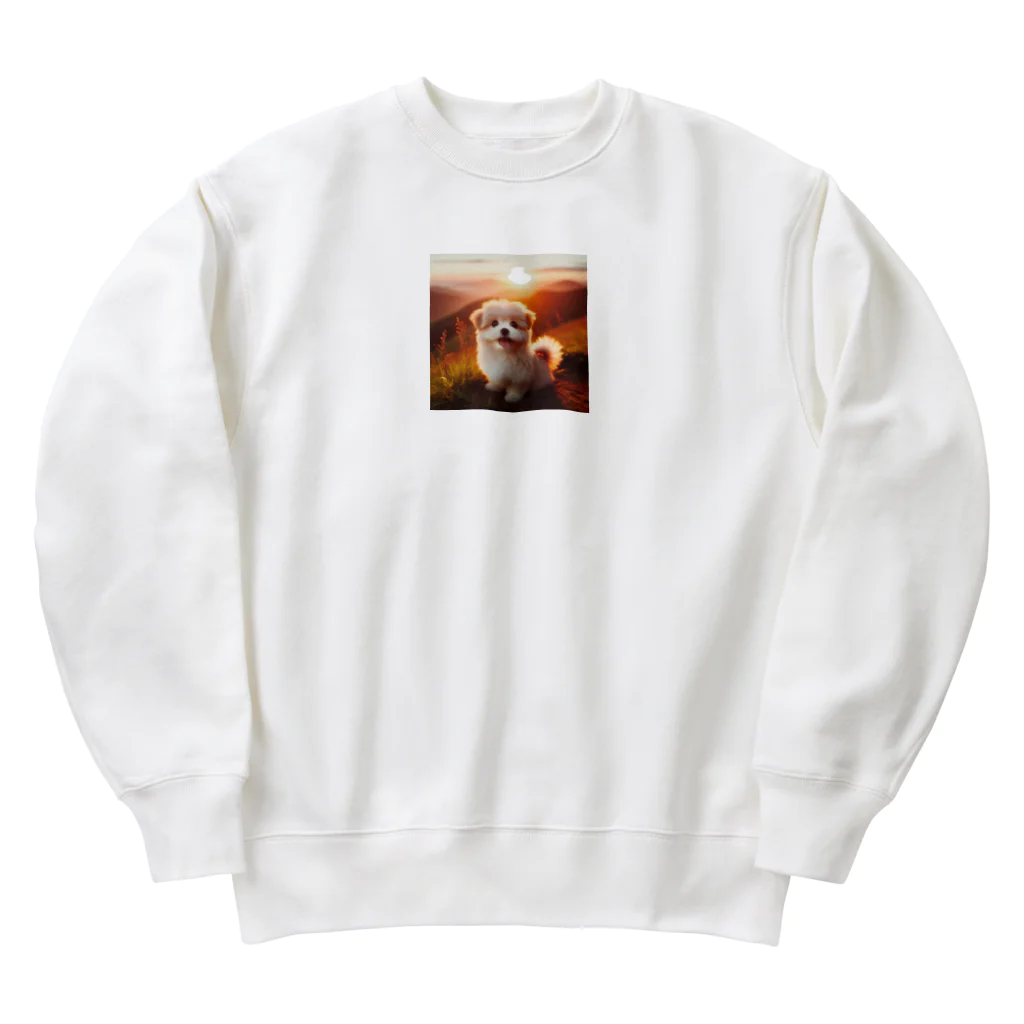 鈴木敏夫の愛らしく　微笑むわんちゃんー Heavyweight Crew Neck Sweatshirt