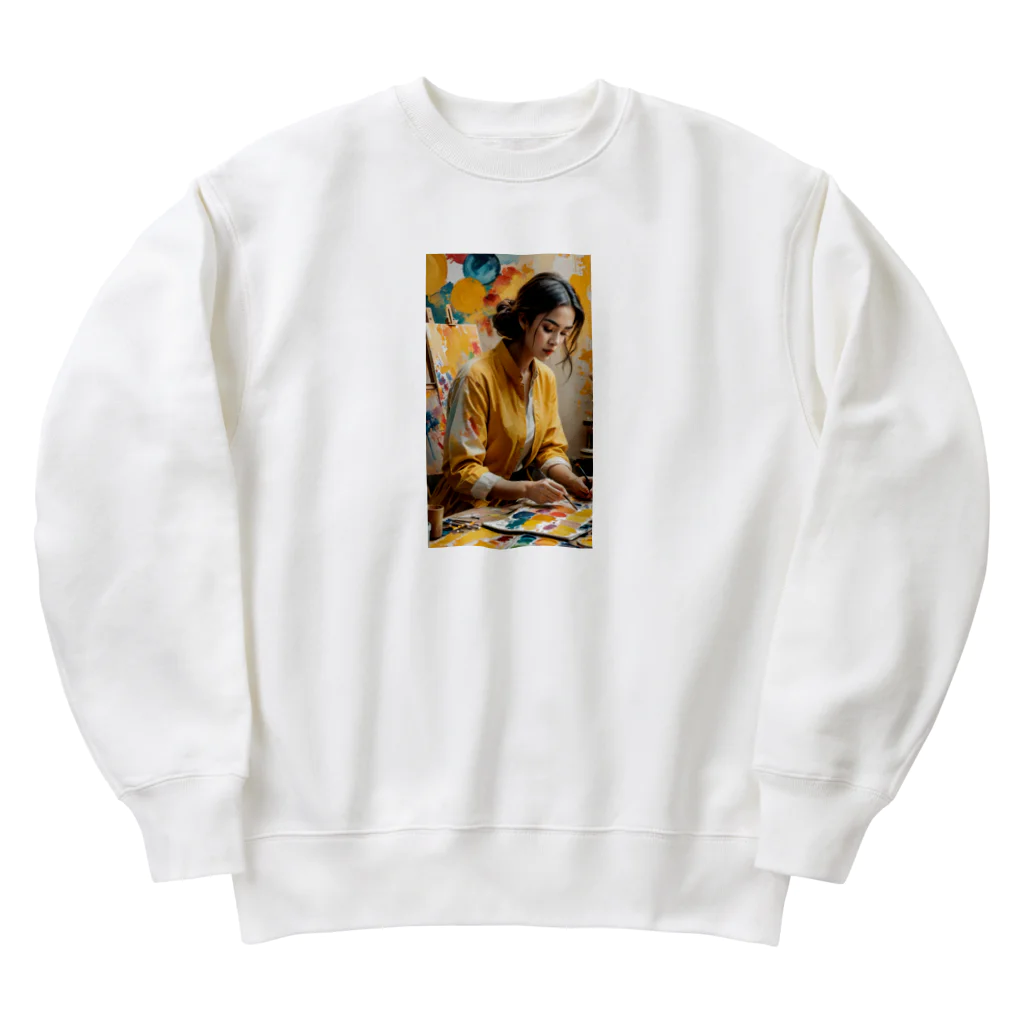 saoc11039のアート Heavyweight Crew Neck Sweatshirt