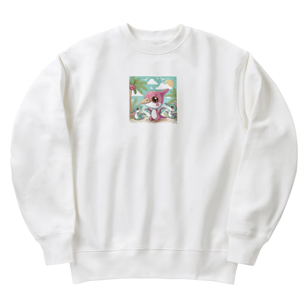 dinosaur_brothersのべびぃプテラ③ Heavyweight Crew Neck Sweatshirt