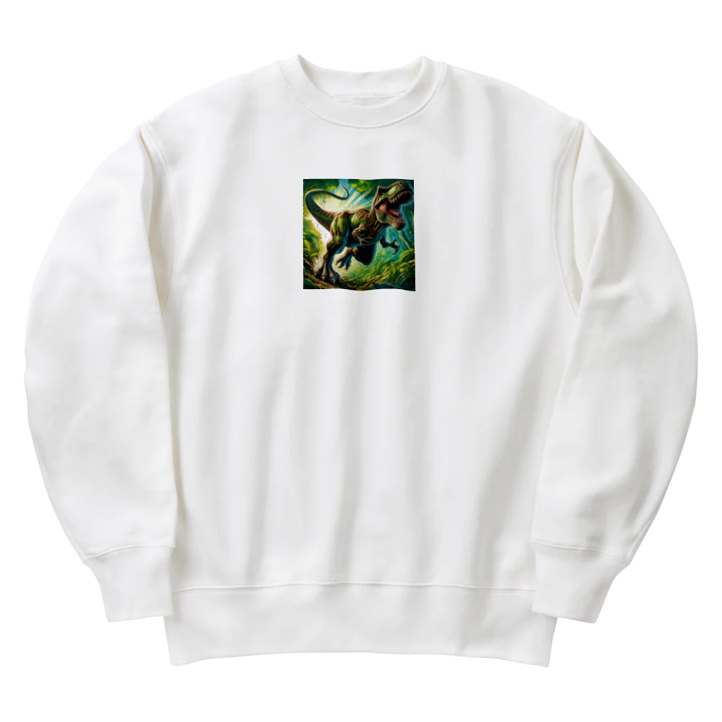 dinosaur_brothersのりあるティラノ① Heavyweight Crew Neck Sweatshirt