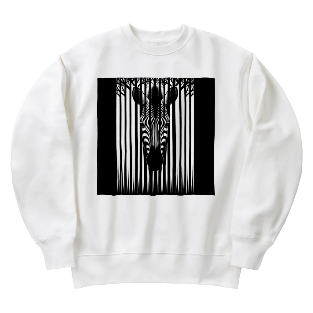 Qten369の縞馬くん Heavyweight Crew Neck Sweatshirt