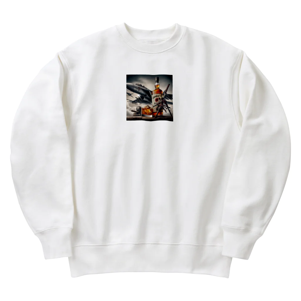 HECreaterの戦闘機と武士 Heavyweight Crew Neck Sweatshirt