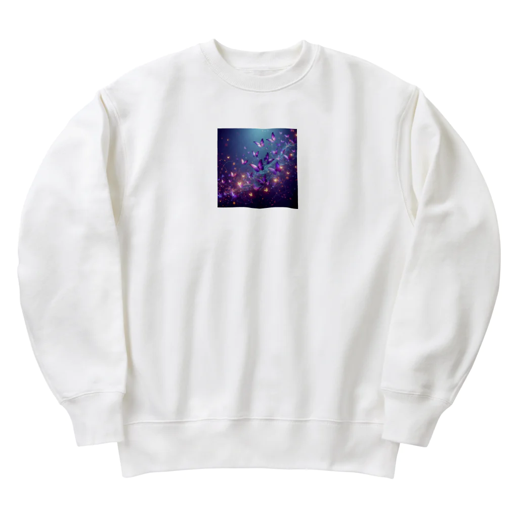 Hojo_Gorozaemonの紫蝶・壱 Heavyweight Crew Neck Sweatshirt