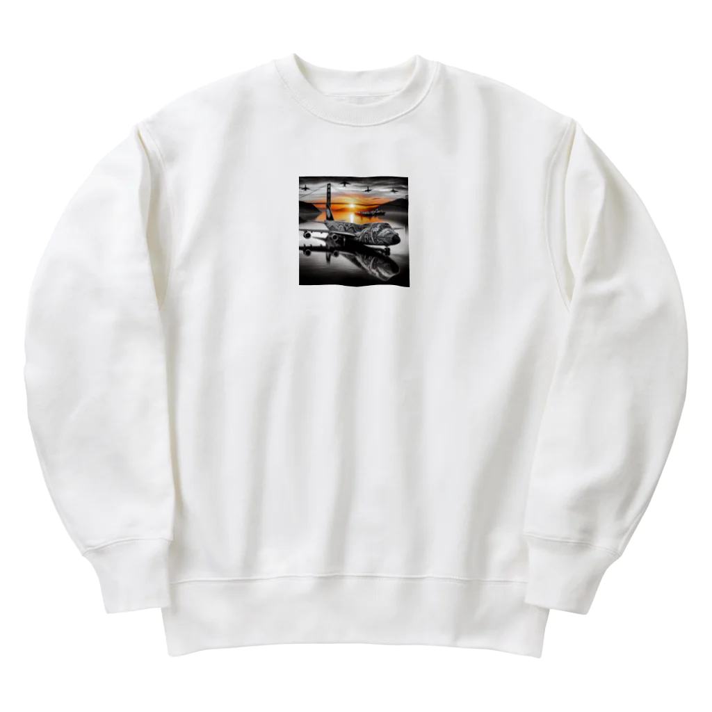 HECreaterのアート飛行機 Heavyweight Crew Neck Sweatshirt