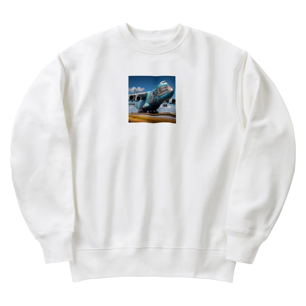 HECreaterのアート貨物機 Heavyweight Crew Neck Sweatshirt