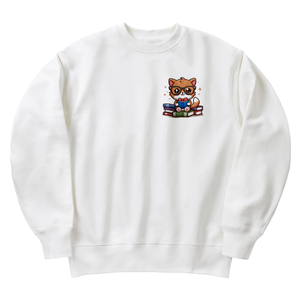 hikotakuの勉強猫 Heavyweight Crew Neck Sweatshirt