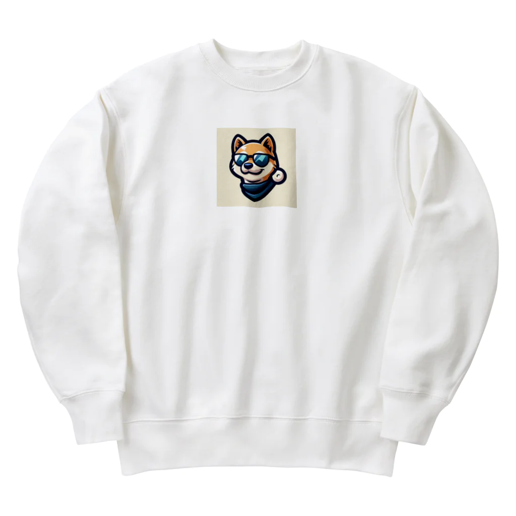 柴犬LOVEのスタイリッシュな柴犬マスコット Heavyweight Crew Neck Sweatshirt