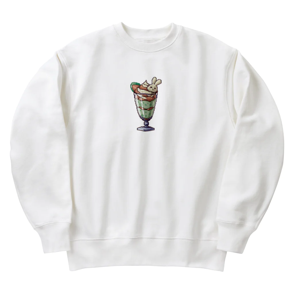 Msks-328772のうさうさぱふぇ　メロン味 Heavyweight Crew Neck Sweatshirt