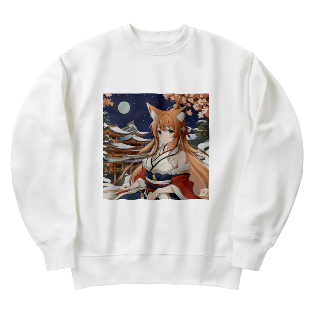 tamakakaのキツネの嫁入り Heavyweight Crew Neck Sweatshirt