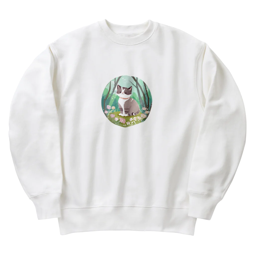 TMRの水彩猫 Heavyweight Crew Neck Sweatshirt