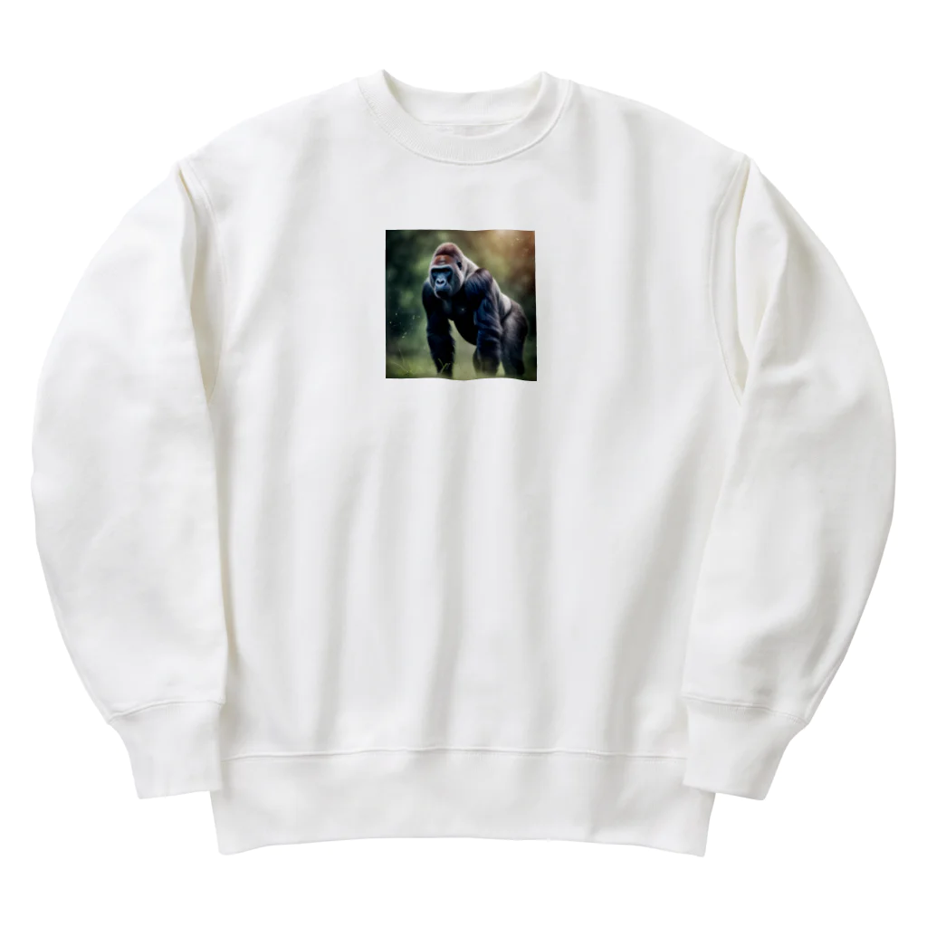 sunday_sataurday_freedayの負けず嫌いなゴリラ Heavyweight Crew Neck Sweatshirt