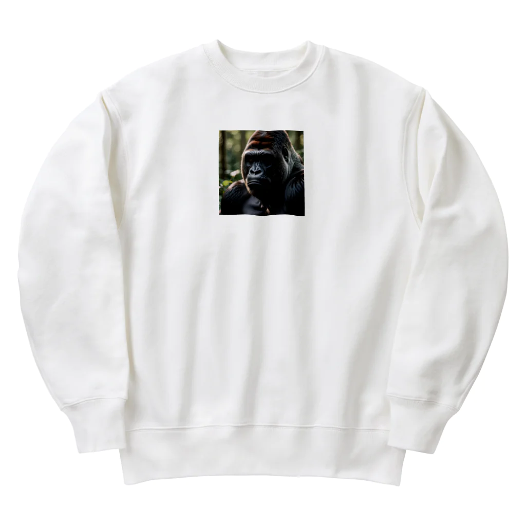 sunday_sataurday_freedayの短気なゴリラ Heavyweight Crew Neck Sweatshirt