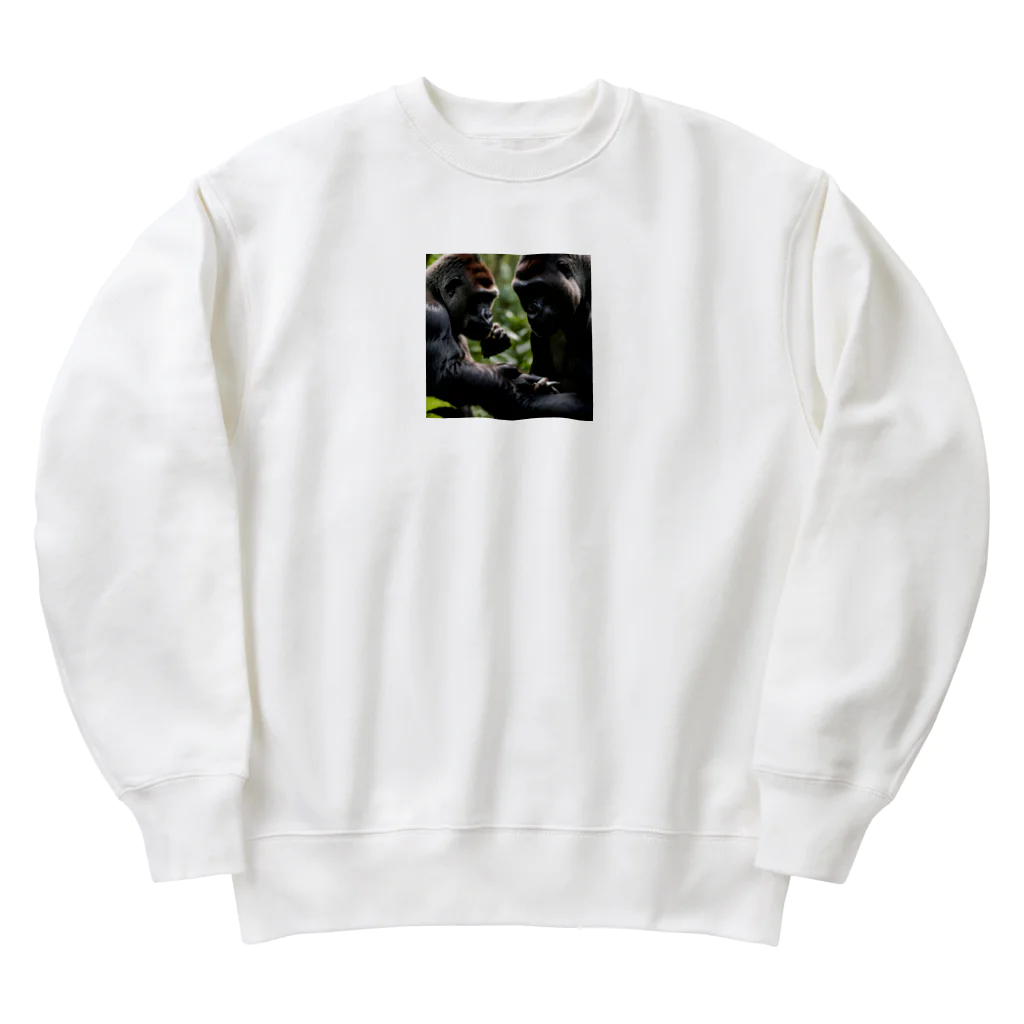 sunday_sataurday_freedayの社交的なゴリラ Heavyweight Crew Neck Sweatshirt