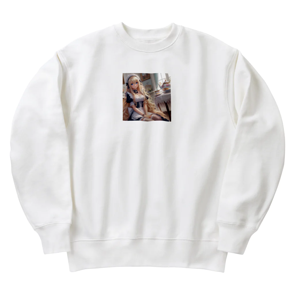 aaammmamのメイドさん　3Dアニメーション　美少女　漫画　アニメ Heavyweight Crew Neck Sweatshirt