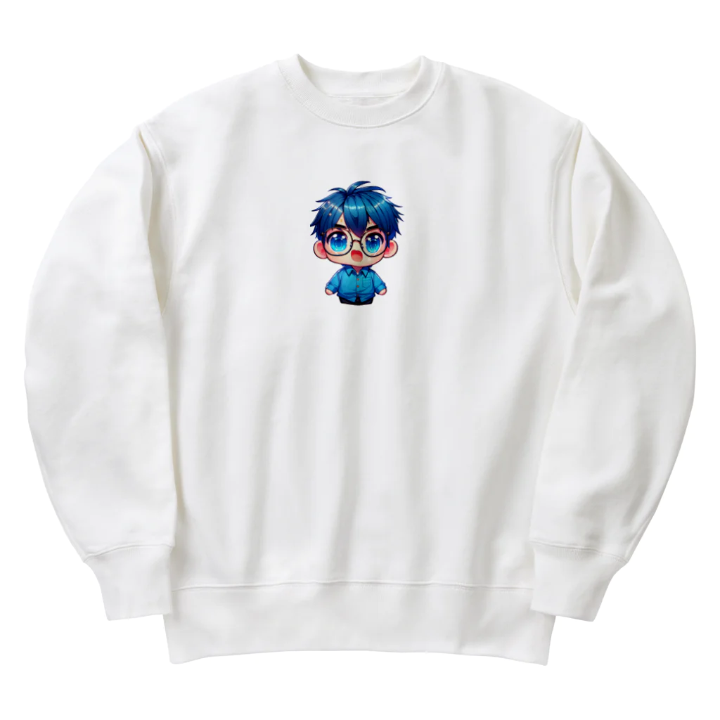 ちょいぽちゃシリーズ、旅行屋さんのちょいボチャ勇太くんキャラグッズ Heavyweight Crew Neck Sweatshirt