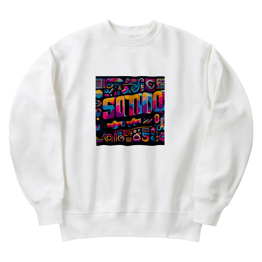 nuuartの1980年代のレトロフォント Heavyweight Crew Neck Sweatshirt