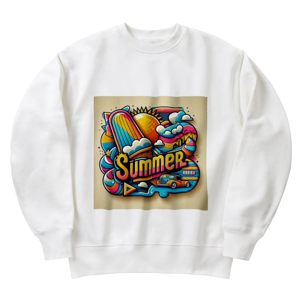 まんまるちゃんのサマー▪ノスタルジア Heavyweight Crew Neck Sweatshirt