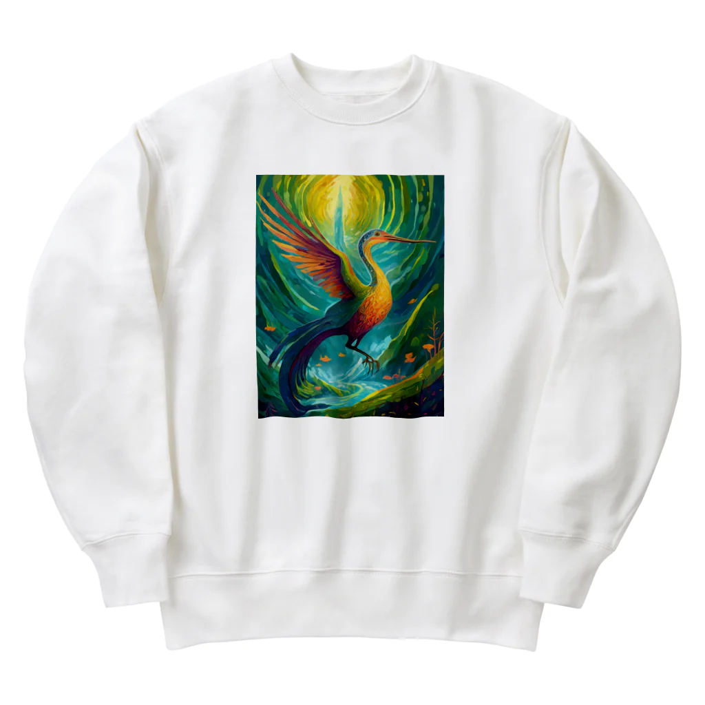 フリーダムの異世界のトリ Heavyweight Crew Neck Sweatshirt