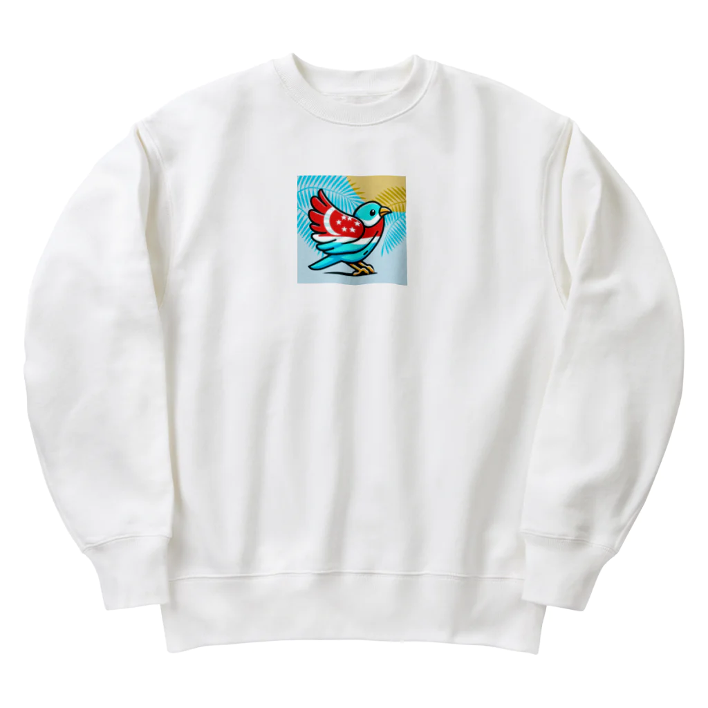 bugisショップの煌めくトロピカルバード🐦️ Heavyweight Crew Neck Sweatshirt