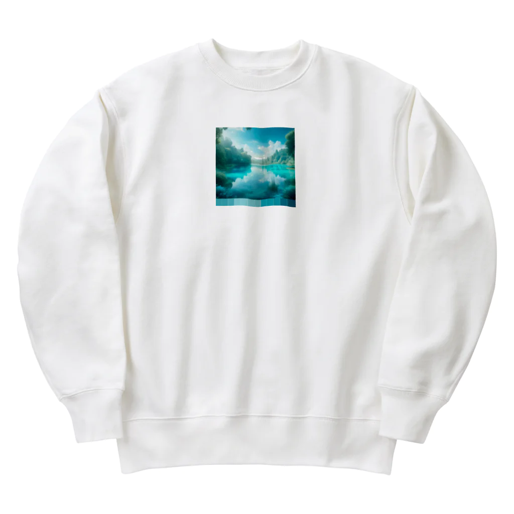 hana2ginの Almost Transparent Blue. Heavyweight Crew Neck Sweatshirt