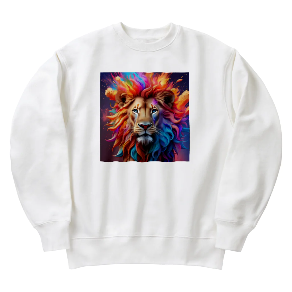 タカヤマ・サイトの艶・喝采の獅子 Heavyweight Crew Neck Sweatshirt