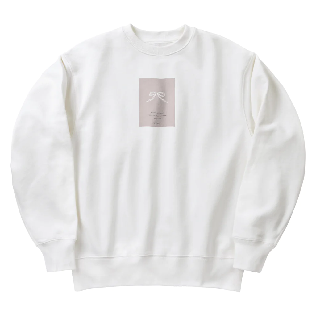 rilybiiの🩰 Balletcore ribbon . Heavyweight Crew Neck Sweatshirt