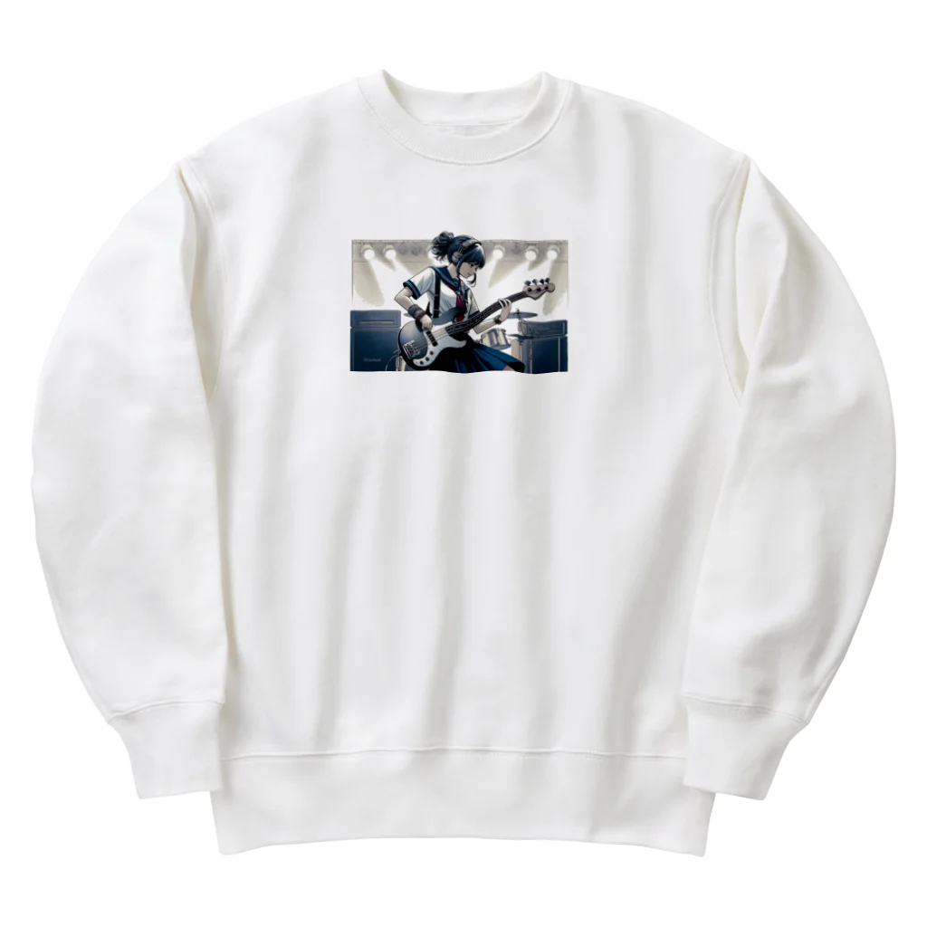 jiruchangのビリビリ！ノリノリ！ベースガール Heavyweight Crew Neck Sweatshirt