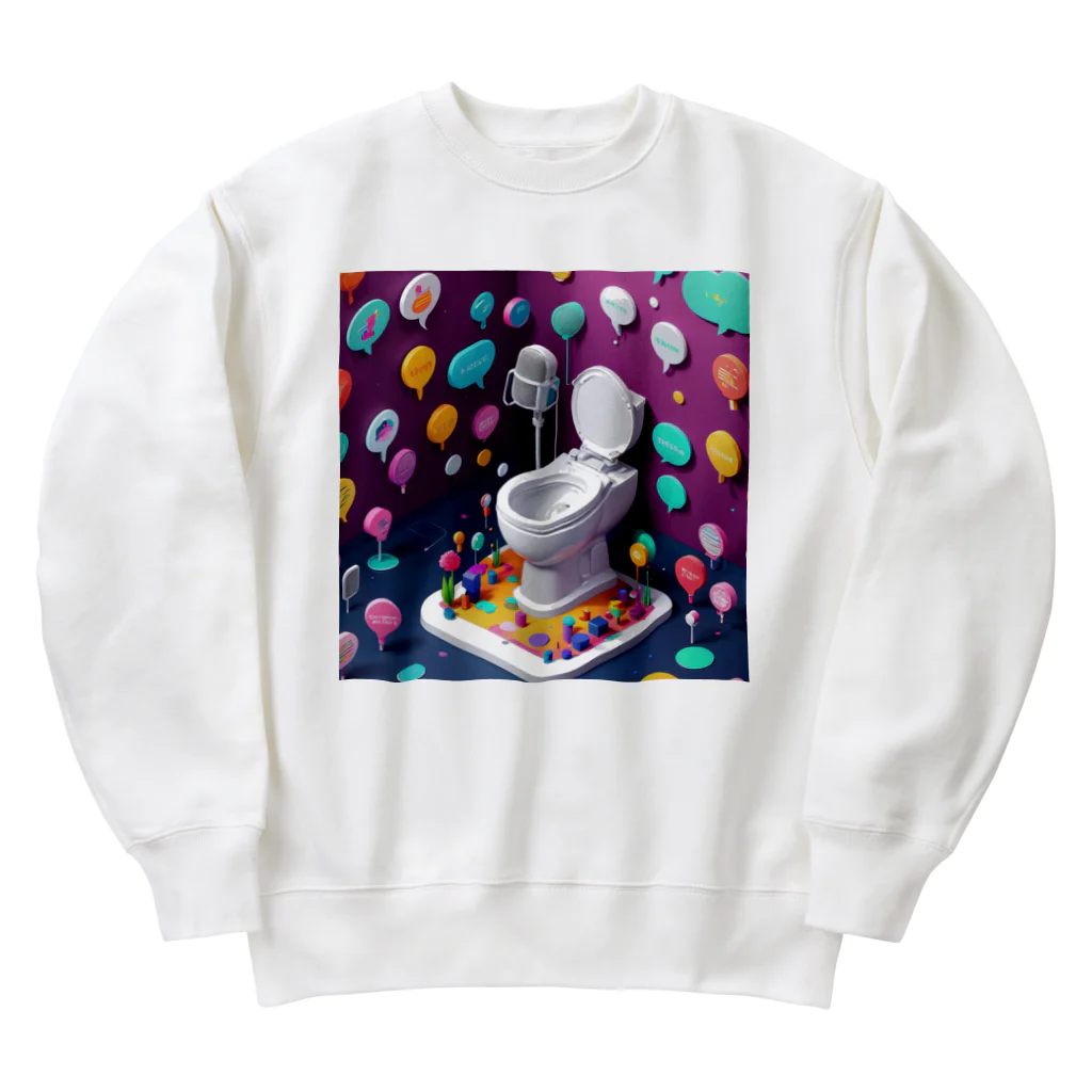 kiji_qの話すトイレ Heavyweight Crew Neck Sweatshirt