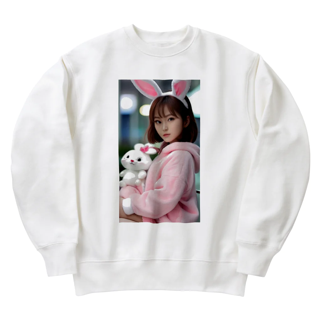 bijinngasyokuninの夢の世界の女の子 Heavyweight Crew Neck Sweatshirt