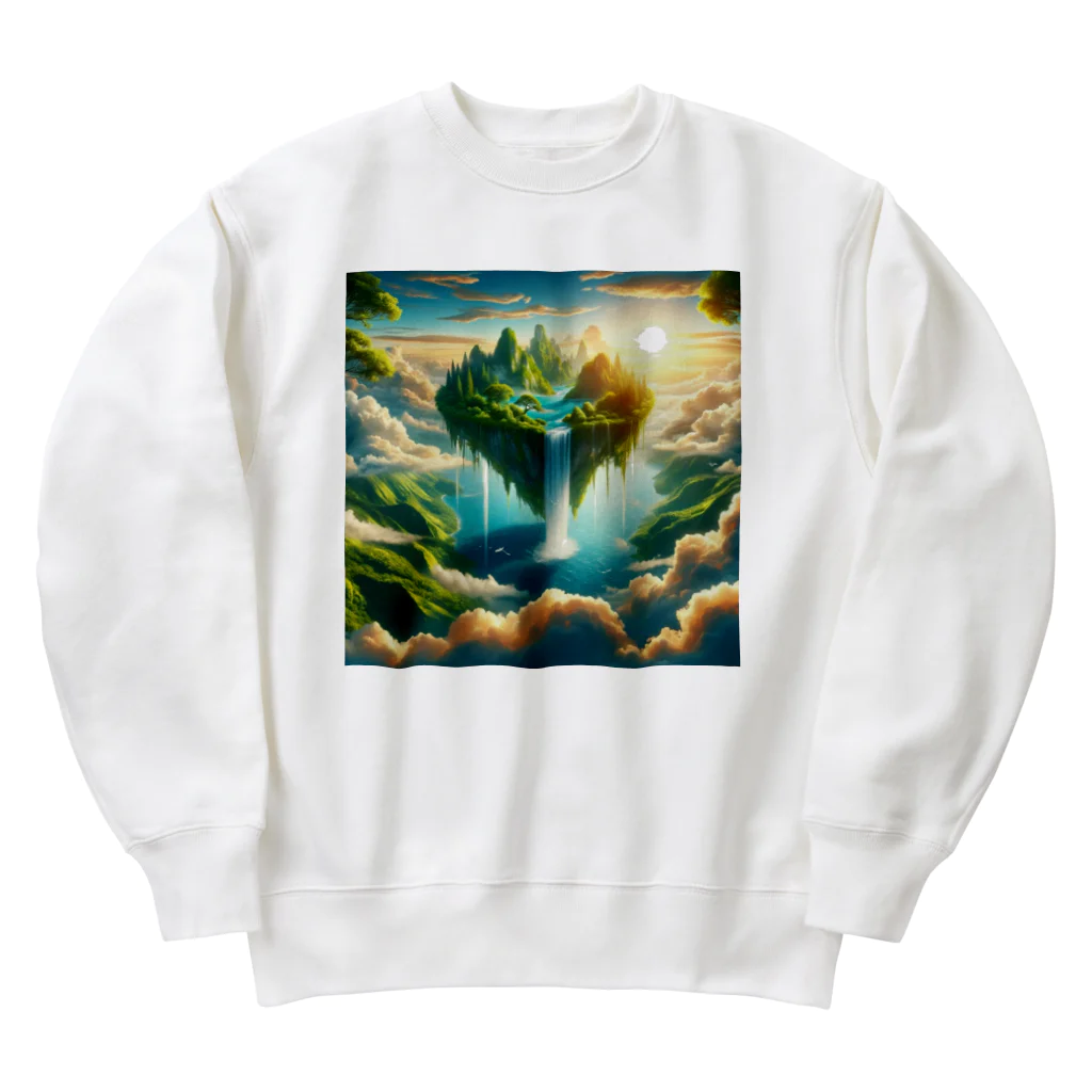 DQ9 TENSIの空高く浮かぶ伝説の島 Heavyweight Crew Neck Sweatshirt