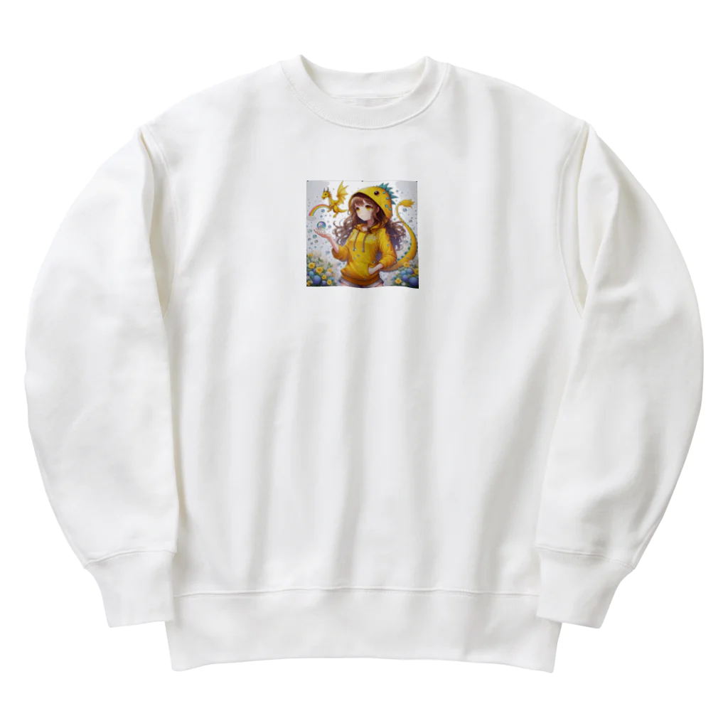 ドラゴンとわたしのドラ娘とドラゴン Heavyweight Crew Neck Sweatshirt