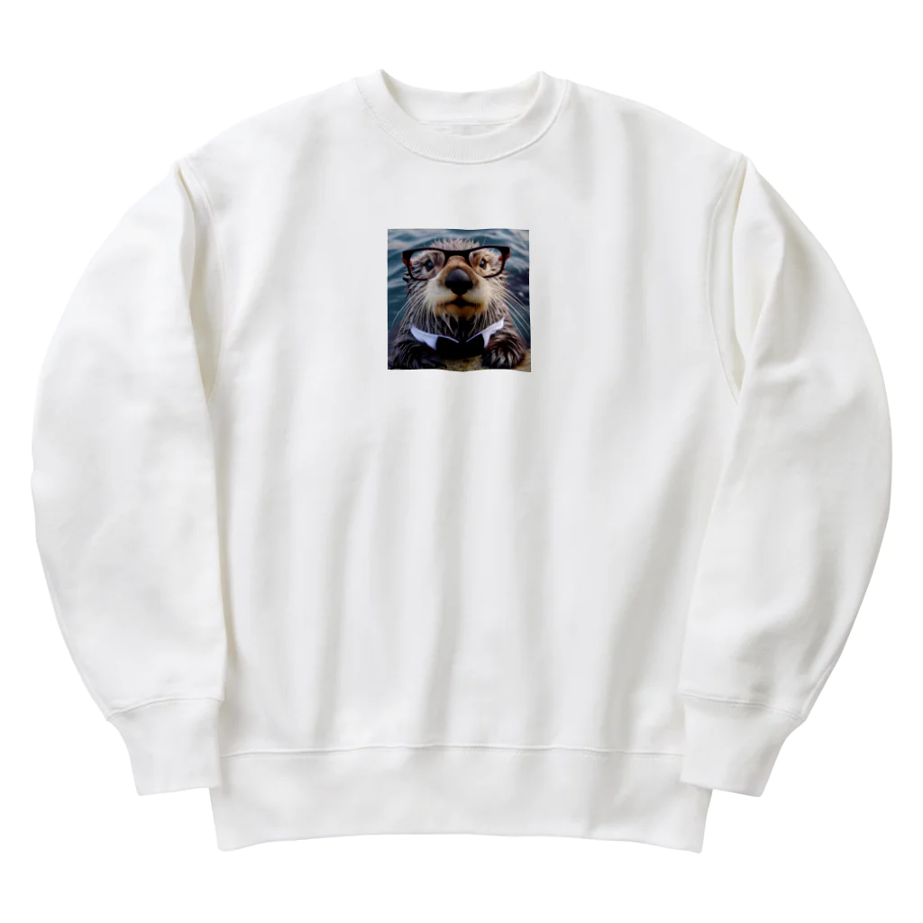 sallysanaの眼鏡フォーマルらっこ Heavyweight Crew Neck Sweatshirt