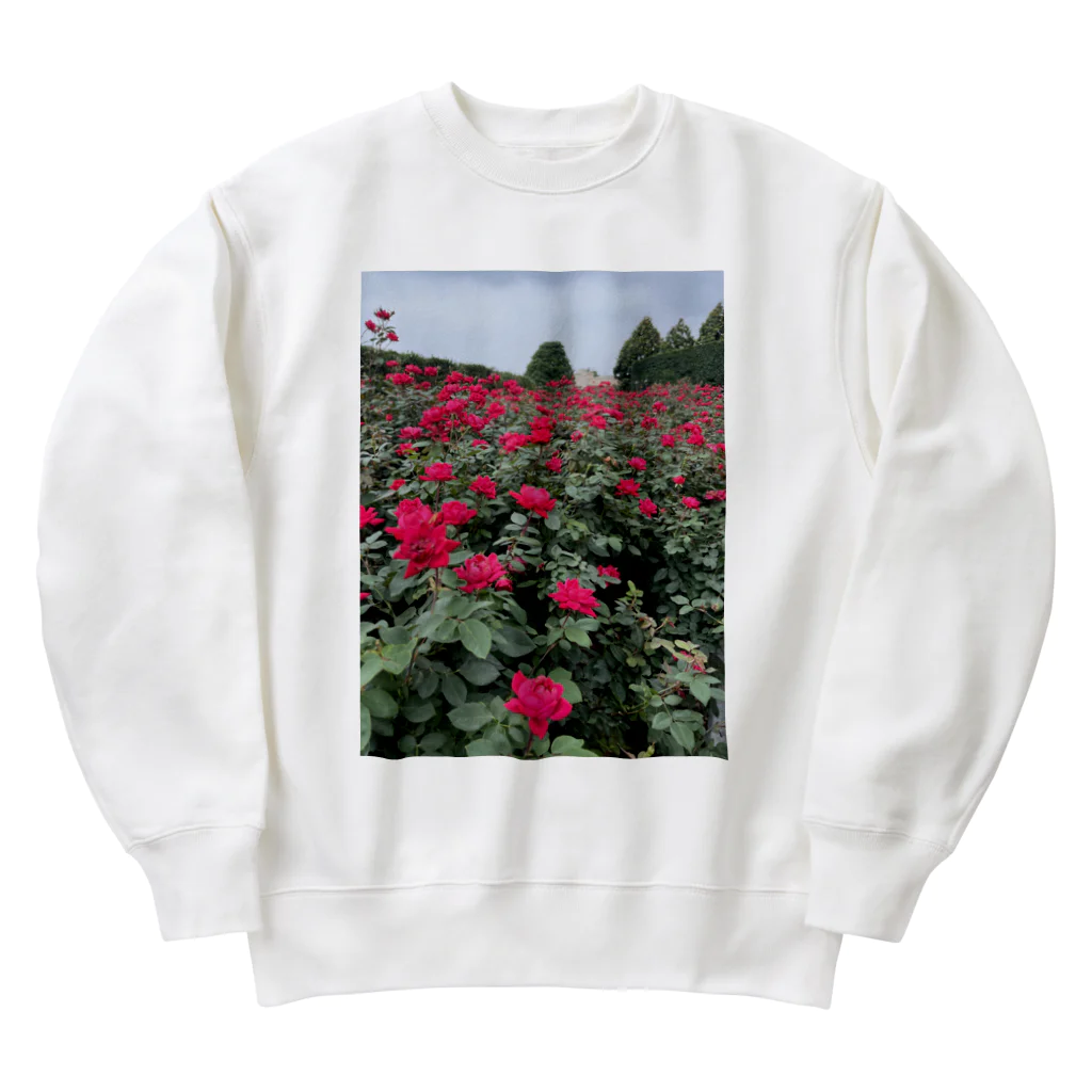 癒しの空間のバラ Heavyweight Crew Neck Sweatshirt