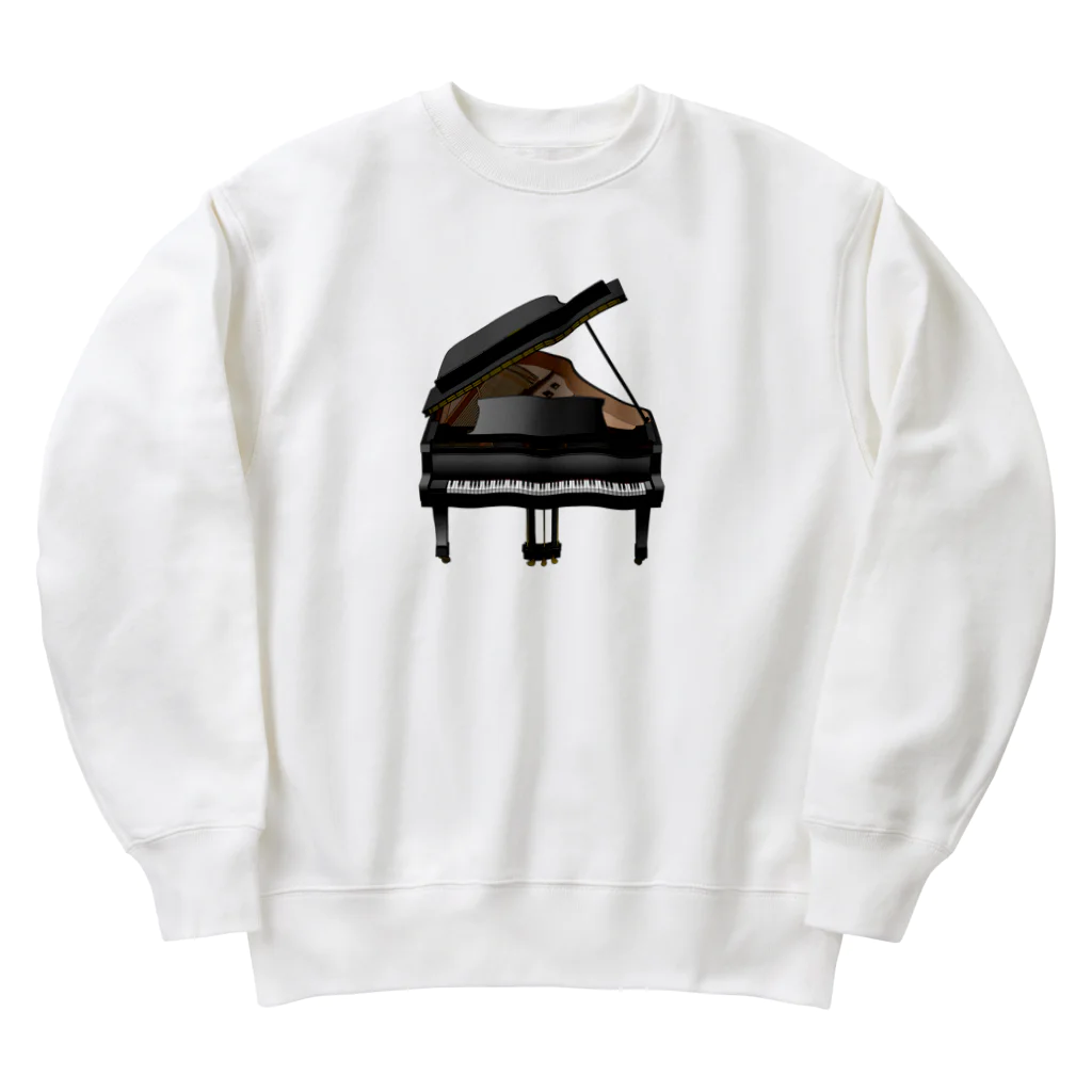 電気鉛筆工房のピアノ Heavyweight Crew Neck Sweatshirt