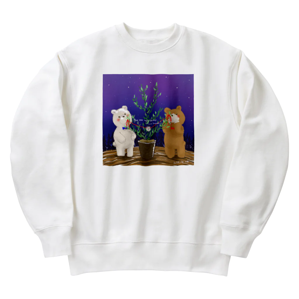 熊活のすゝめのハッピーウェディング Heavyweight Crew Neck Sweatshirt