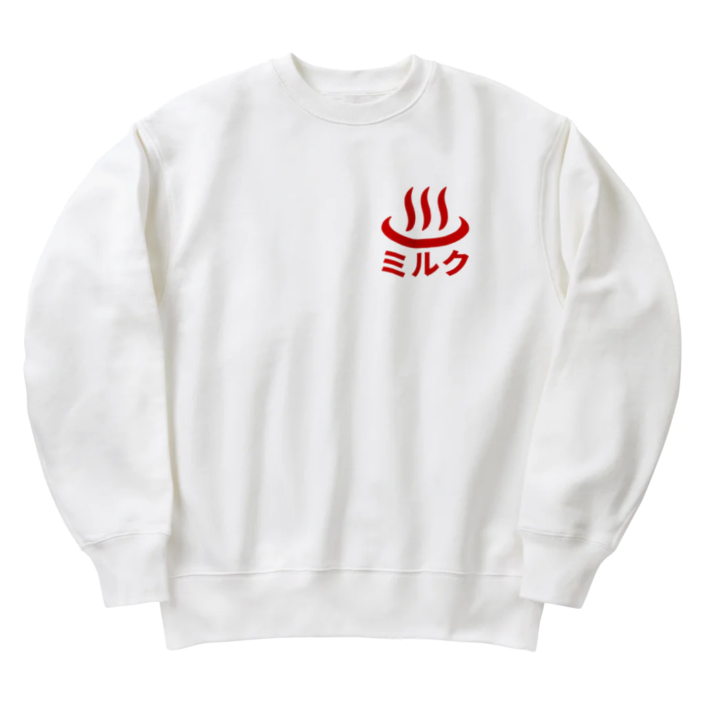 Stylo Tee Shopの（両面）温泉牛乳のミルク♨ Heavyweight Crew Neck Sweatshirt