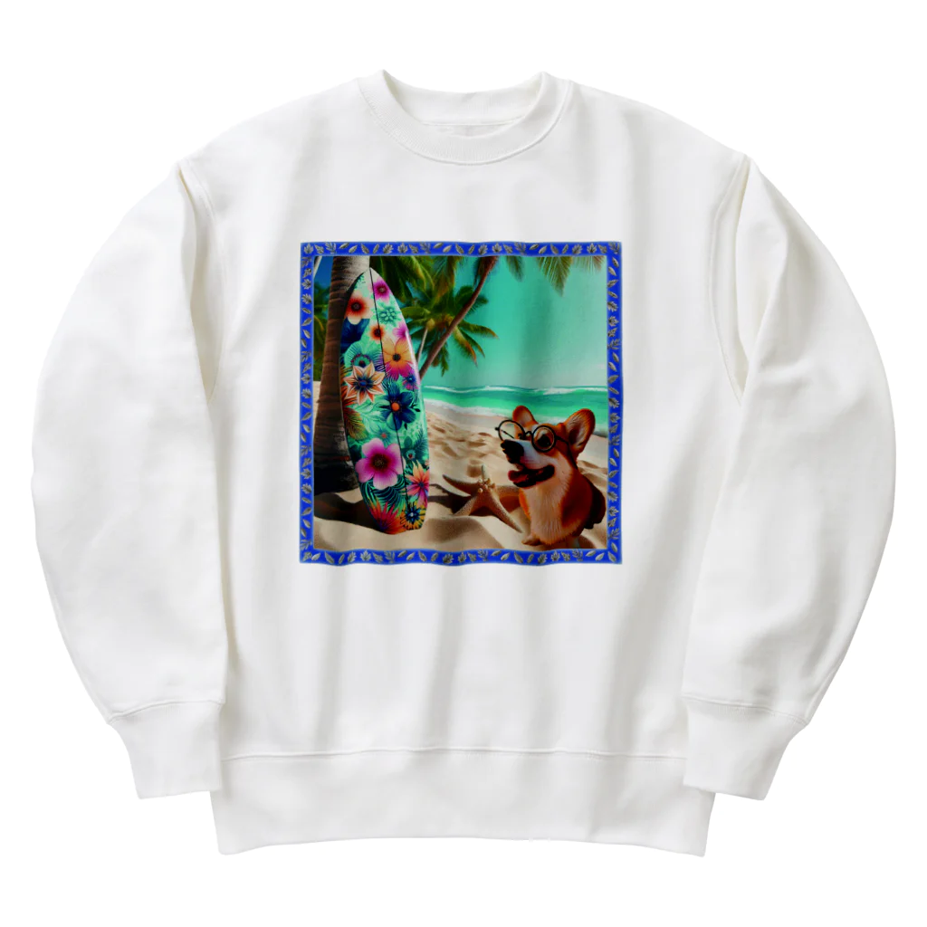 二代目　旬吉。の犬×サーフボード Heavyweight Crew Neck Sweatshirt