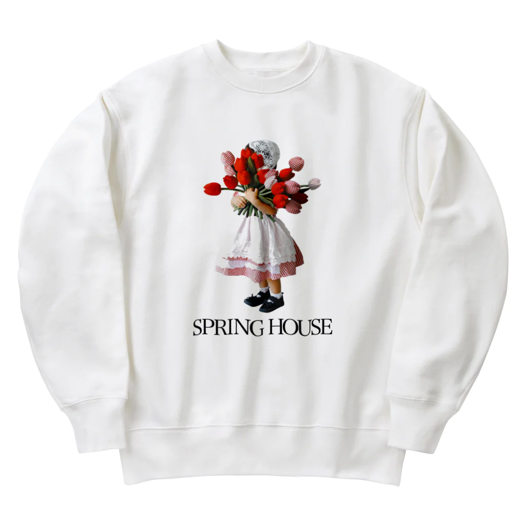 SPRING HOUSEのブーケと女の子 Heavyweight Crew Neck Sweatshirt