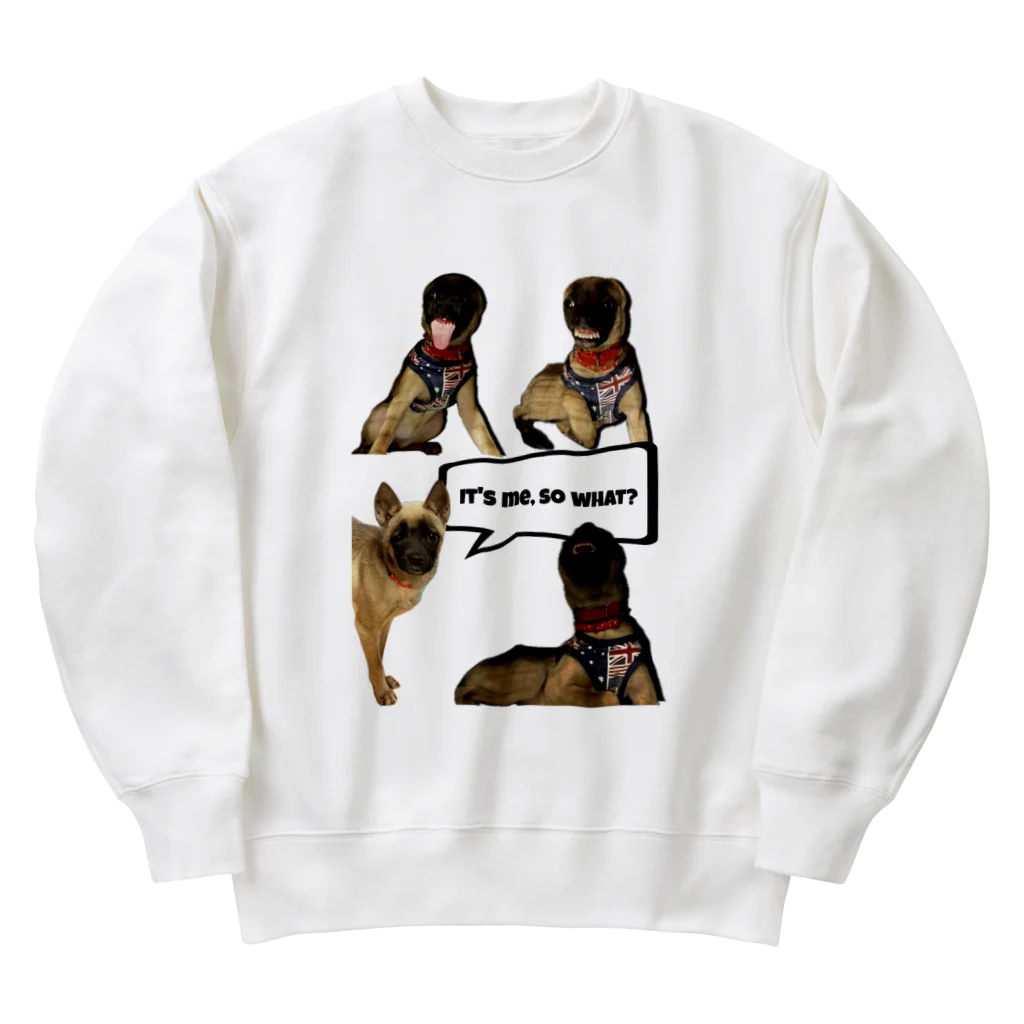 毛玉のおうちチャリティーグッズ販売suzuri部のIT'S me. SO WHAT? Heavyweight Crew Neck Sweatshirt